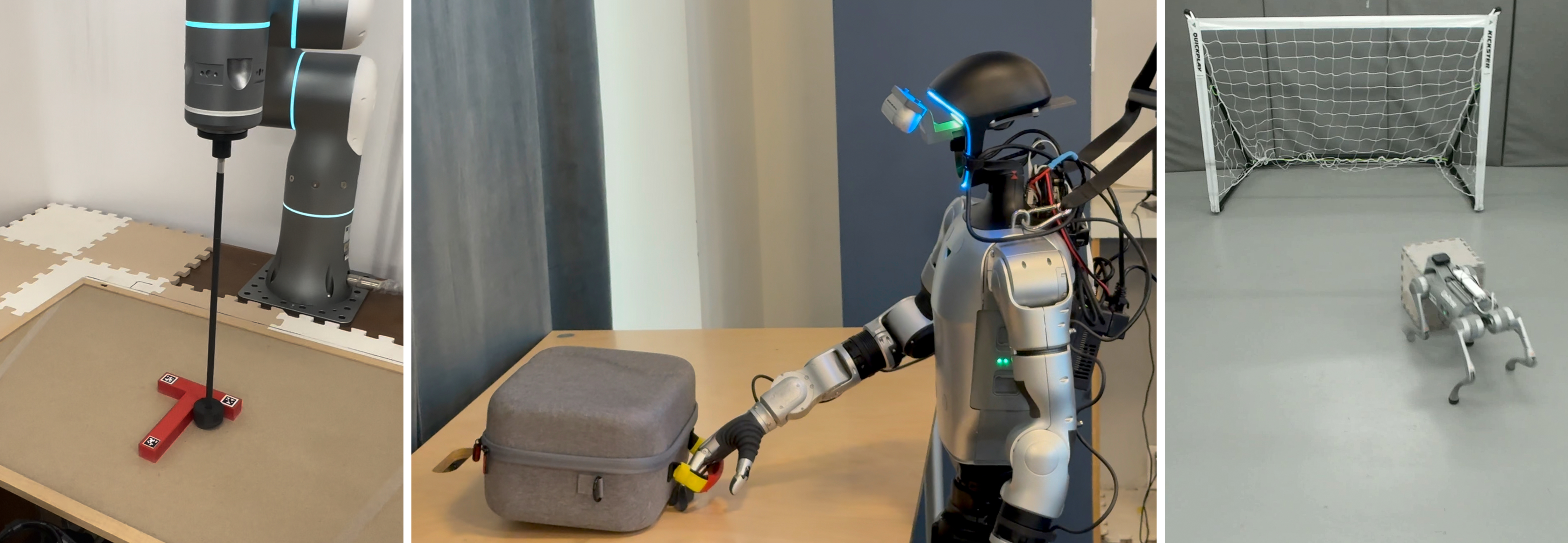 Real-world robotic tasks solved zero-shot by policies trained entirely inside our learned world models